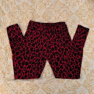 Red/Black Cheetah Leggings